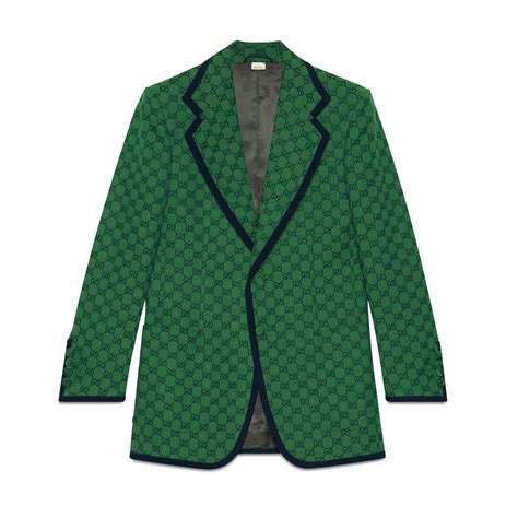 green gucci suit jacket|Gucci gg jacket.